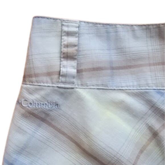Women Columbia Sportswear Titanium Multi-Color Blue Check Active Shorts Size: 6 - Picture 6 of 12